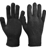 Перчатки рабочие х/б «СТАНДАРТ» без ПВХ, 5-нити, 10 класс, с машинным оверлоком, чёрные  (р. 23 см)