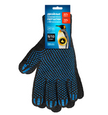 Двойные полушерстяные рабочие перчатки с ПВХ 7,5 класс вязки