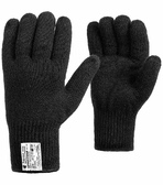Одинарные полушерстяные перчатки (50% шерсть + 50% акрил) (утепляющие вкладыши), 10 класс, черные