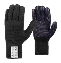 Рабочие перчатки трикотажные «ЛЮКС» с ПВХ «Точка», 6-нитей, 10 класс, по ГОСТу с маркировкой, черные