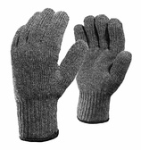Двойные шерстяные перчатки (70% шерсть + 30% акрил), 7.5 класс, серые