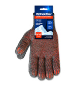 Двойные шерстяные перчатки с внутренним начесом и противоскользящим покрытием 7,5 класс вязки