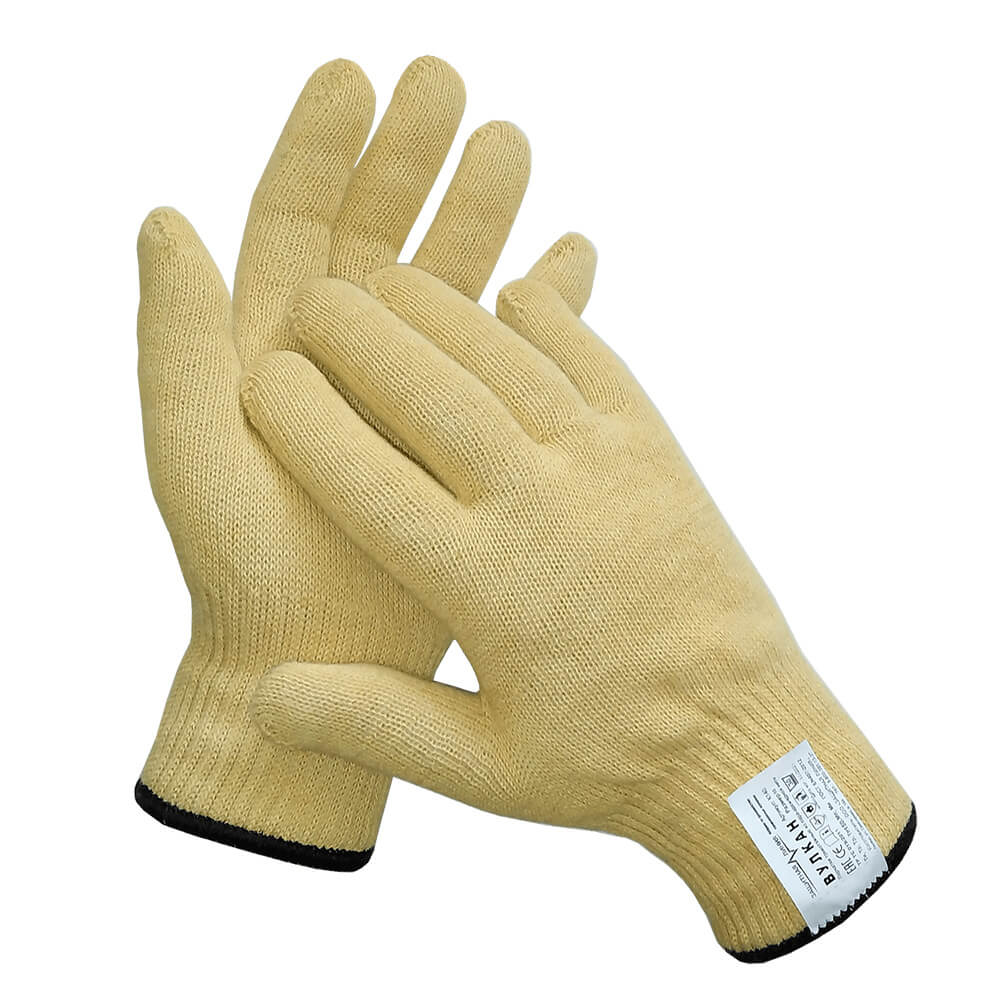 Термостойкие перчатки «Вулкан» из арамидной нити для защиты от порезов .